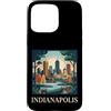 Indianapolis Travel Art Studio Custodia per iPhone 15 Pro Max Indianapolis, Indiana, orizzonte, retro, vendemmia, arte