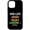 Midlife Reset Humor Custodia per iPhone 12 mini Midlife Reset Barra di caricamento Divertente 40° compleanno