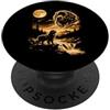 Funny Newfoundland Lover Gifts Accessori Terranova ululando alla luna PopSockets PopGrip Adesivo