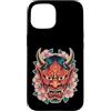 Japanese Oni Mask Aesthetic By TOKYO WAV Custodia per iPhone 15 Maschera giapponese del diavolo Yokai del diavolo Hannya Giappone Oni