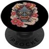 Japanese Aesthetic by Tokyo Waves Hannya Oni Mask Devil Yokai - Maschera giapponese con tatuaggio demone PopSockets PopGrip Adesivo