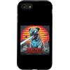 Pug Puppy Lover PS Custodia per iPhone SE (2020) / 7/8 Divertente retrò giapponese Dogzilla Pug Dog Lover