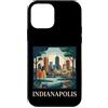 Indianapolis Travel Art Studio Custodia per iPhone 12 mini Indianapolis, Indiana, orizzonte, retro, vendemmia, arte