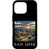 San Jose Travel Art Studio Custodia per iPhone 16 Pro san jose, california, orizzonte, retro, vendemmia,