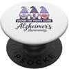Alzheimer's Awareness Gnomes Lo gnomo uno combatte la consapevolezza dell'Alzheimer da solo PopSockets PopGrip Adesivo
