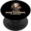 Unique Religious Apparel and s for Devou Design vintage ispirato all'arte di Santa Caterina di Bologna PopSockets PopGrip Adesivo