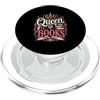 Bibliophile Library Designs for Reading Amante dei libri Donne Reader Bookworm Regina Dei Libri PopSockets PopGrip per MagSafe