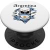 Maglietta Argentina Uomo Tifosi Dell'Arg Maglietta Argentina Da Uomo Con Bandiera Argentina PopSockets PopGrip Adesivo