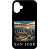 San Jose Travel Art Studio Custodia per iPhone 16 Plus san jose, california, orizzonte, retro, vendemmia,