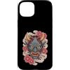 Japanese Aesthetic by Tokyo Waves Custodia per iPhone 15 Plus Hannya Oni Mask Devil Yokai - Maschera giapponese con tatuaggio demone