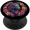 Cute Cottagecore Book Dragon Flower Book Dragon Cottagecore Flower Bookworm Amante dei libri PopSockets PopGrip Adesivo
