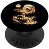 Funny Old English Sheepdog Lover Gifts & Vecchio Cane Da Pastore Inglese Ululando Alla Luna PopSockets PopGrip Adesivo