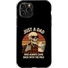 Fathers Day Just a Dad Who Always Came B Custodia per iPhone 11 Pro Solo un papà che è sempre tornato con il giorno del papà del latte