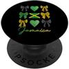 Jamaica For Womens Girls Kids Jamaican O Bandiera della Giamaica Coquette Bow Giamaicana Ragazze Donne PopSockets PopGrip Adesivo