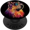 Simpatici capibara per gli amanti dei ca Capibara con Occhiali da Sole Colorato Roditore Capibara PopSockets PopGrip Adesivo