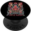 Hannya Oni By Tokyo-Waves Hannya Oni Mask Devil Yokai - Maschera giapponese con tatuaggio demone PopSockets PopGrip Adesivo
