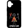 Whyitsme Design Custodia per iPhone 16 Plus Design creativo da donna divertente, creazione di ragazze