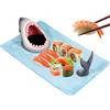 CBWERBB Piatto da portata per sushi, in ceramica a forma di squalo, piatto per sushi, piatto per sushi, piatto per alimenti in porcellana con ciotola per salsa, 33 x 20 x 9 cm, stile giapponese, dipinto a