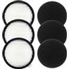 RAYAKT Set di ricambio per aspirapolvere Laresar Elite 3, 3 filtri HEPA + 3 prefiltri + 1 spazzola - Set completo per aspirapolvere Laresar Elite 3, lavabile