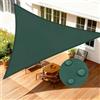 LOVE STORY Vela ombreggiante Triangolare 3x3x3m Impermeabile UV95% | Tenda a Vela in PES resistente, Protezione Solare e Antivento. Perfetta per Esterno,Terrazza,Patio e Giardino.Verde