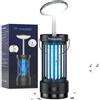PALONE Lampada Antizanzare Elettrica USB 4000mAh 4500V, ad Alta Potenza, Zapper per Insetti con luci UV e LED Regolabili, Trappola Elettrica Portatile per Interni ed Esterni, Campeggio, Pesca
