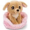 NICI Peluche Cane nel Cestino, 12 cm - 63323