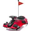GarveeHome Kart elettrico bambino 24 V 7 A 180 W - Drift Kart con modalità di deriva, LED anteriore/posteriore, musica, allarme batteria bassa, rosso