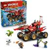 LEGO NINJAGO Bounty di Terra - Giocattolo Ninja 3 in 1 Trasformabile in Nave Volante, Macchina e Moto con 6 Minifigure - Regalo per Bambini da 9 Anni in su Fan di La Rivolta dei Draghi - 71869