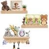 Buithafu Libreria per cameretta dei bambini, 41,5 cm, librerie sospese da parete, set da 3 pezzi, decorazione per la cameretta dei bambini, in legno massiccio (Fiocco)