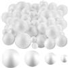 XIEJ 100 palline di polistirolo bianco, in 4 misure, in plastica, per decorazione della casa, feste, decorazioni per feste e lavori di bricolage (2/3/4/5 cm)