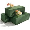 ZoneYan Spugna Fiori per Bouquet di Fiori Freschi e Artificiali, 3 Pezzi Schiuma Umida e Secca Verde, Schiuma per Fiori per Composizioni Floreali, Realizzare Decorazioni Floreali 22,5x11x7,5cm
