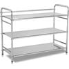 TAO ONE Scaffale per Scarpe a 3 Ripiani in Acciaio Inossidabile - Organizzatore Resistente per Armadi e Ingressi, Mensola Impilabile con Design Compatto