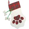 Feelorna Calze di Natale, Personalizzate Calze di Babbo Natale 46 cm Cane Zampa Calze di Natale Decorazione, Albero di Natale Ornamento Candy Sacchetto Regalo per Vacanza Camino Decorazione Accessori