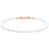 Tamaris Bracelet - Elegante bracciale in acciaio inox lucido - IP oro rosa - collana di perle di vetro regolabile fino a 18 cm - impermeabile e delicato sulla pelle
