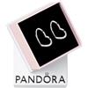 PANDORA Icons Orecchini a cerchio in argento Sterling con piccolo cuore asimmetrico