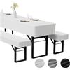 Zdada Set di 3 cuscini per tenda da birreria in poliestere (bianco, 220 x 70 cm)