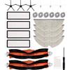 NEFLSI Kit di Accessori per Xiaomi Roborock S50 S51 S55 S5 S6 Parti di Ricambio per Xiaomi Aspirapolvere 2 Spazzola Principale,6 Spazzola laterale,4 HEPA Filter,4 Panni Mop,2 Strumento,6 Nucleo d'Acqua
