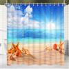 Lerores - Tenda per doccia e vasca da bagno, 240x200 cm, in tessuto resistente alla muffa, impermeabile, lavabile, in poliestere, con occhielli e 16 anelli per tende da doccia per bagno, colore blu