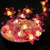 VIKY® Catena di Luci a Fiori di Giglio, 2M 20LED Catena di Luci a Fiori di Primavera, Decorazione Rosa di Fiori di Ciliegio per Interni, Luci Fiori di Ciliegio, Catena di Luci a Fiori per Camera dei
