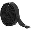 Rebower 2 Iarde Nastro di Plastica Con Bottoni Automatici, Tessuti per Tappezzeria per Cucire, Chiusura in Poliestere, [Per Cucire Tessuti, Progetti Fai Da Te] - Nero / 18mm