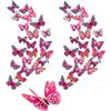 LEEWYOU 24 Pcs Adesivo da Parete Farfalla, 3D Farfalle Decorative Magnetico, Farfallas Staccabile Ottimo per Decorazioni Doppio strato