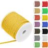 Swpeet 5mm 19 Iarde Cordone Intrecciato Oro 3-Trefoli Poliestere Cordone Decorativo Lucido Filo di Viscosa per Cucito & Hobby Decorazione Casa Tenda, Tiro Tenda, Borsa Regalo Fai Da Te, Laurea