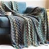 LumiSyne Coperta a Maglia Sfrangiata Houndstooth Bohémien Plaid Calda Coperte In Maglia Copriletto a Maglia Coperta Da Tiro Per Letto Poltrona o Divano 130x170cm