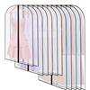 SOBEAU 12 Custodia Porta Abiti, Trasparenti Copriabiti da Armadio, Antipolvere Copertura Vestiti con Cerniera, 60×80/100/120cm Buste per Abiti Portaabiti Antitarme per Vestiti, Cappotti, Camicie, Nero