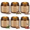 YUEONEWIN Candele profumate in vetro, set regalo per donne e uomini, con 6 candele profumate, fino a 20 ore di durata, 100 g di cera di soia, set di piccoli regali per compleanno, festa della mamma, festa del