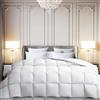 MARTHA STEWART Piumino extra caldo in fibra di piuma d'oca, per letto king size, tessuto silenzioso con imbottitura di lusso da 2,4 g, con 8 passanti angolari, bianco, 269,2 x 228,6 cm