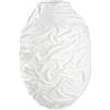GILDE Vaso da pavimento Drapes in resina - forma organica - bianco opaco - altezza 60 cm x diametro 42 cm - non impermeabile