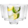 Glasmark Krosno 1992 Bicchieri per Acqua, Succhi e Cocktail 400 ml - Set da 6 Pezzi - Trasparenti, Rigati - Set di Bicchieri Alti per la Casa e la Ristorazione