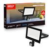 BRILONER - Faretto LED da esterno con sensore di movimento, luce bianco neutro, 20W 1800 lm, orientabile, IP65 resistente a polvere e getti d'acqua, faro per giardino e garage, 17,5 x 21 x 4 cm, Nero