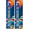 STAEDTLER 170BK3E2-1 - Matita esagonale, facile da cancellare e temperare, con 3 matite in HB, 170BK3E2-1 (Confezione da 2)